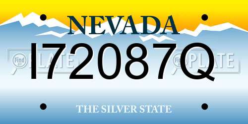 I72087Q Nevada License Plate