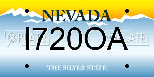 I720OA Nevada License Plate