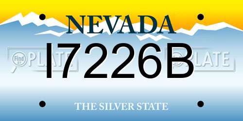 I7226B Nevada License Plate