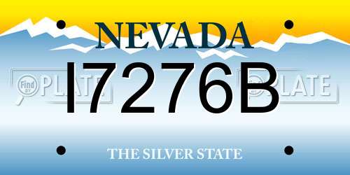 I7276B Nevada License Plate