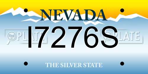 I7276S Nevada License Plate