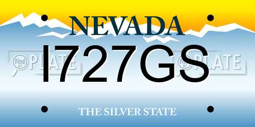 I727GS Nevada License Plate