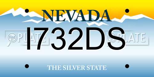 I732DS Nevada License Plate
