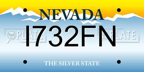I732FN Nevada License Plate