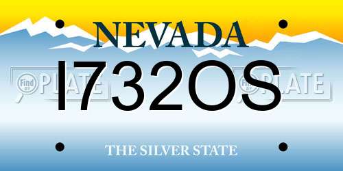 I732OS Nevada License Plate