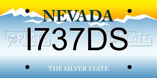 I737DS Nevada License Plate