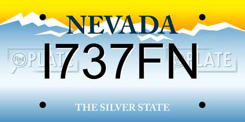 I737FN Nevada License Plate