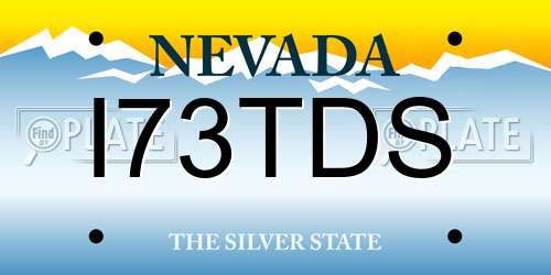 I73TDS Nevada License Plate