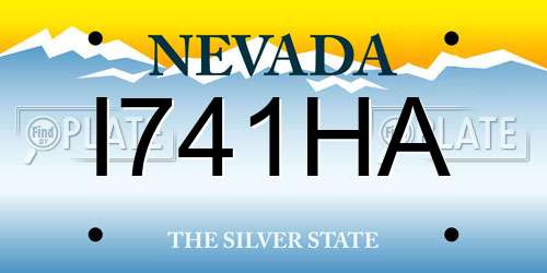 I741HA Nevada License Plate