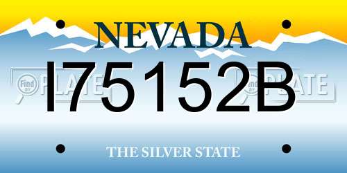 I75152B Nevada License Plate