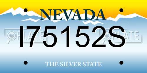 I75152S Nevada License Plate