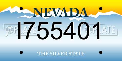 I755401 Nevada License Plate