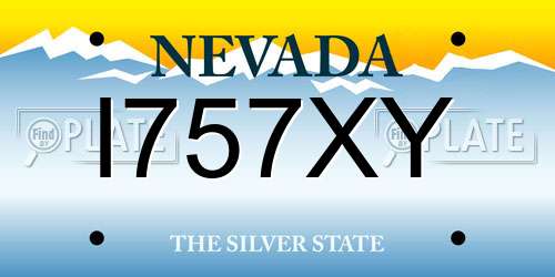 I757XY Nevada License Plate