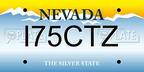 I75CTZ Nevada License Plate