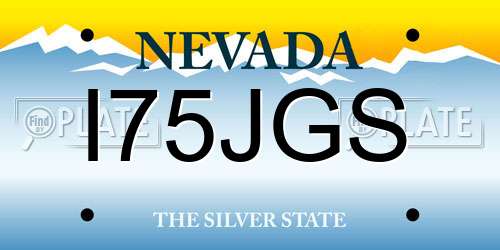 I75JGS Nevada License Plate