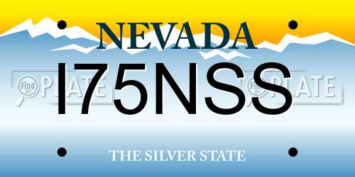 I75NSS Nevada License Plate