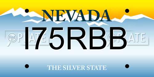 I75RBB Nevada License Plate