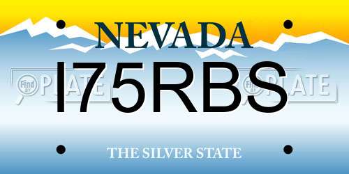 I75RBS Nevada License Plate