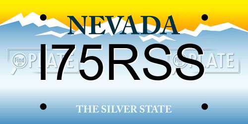 I75RSS Nevada License Plate