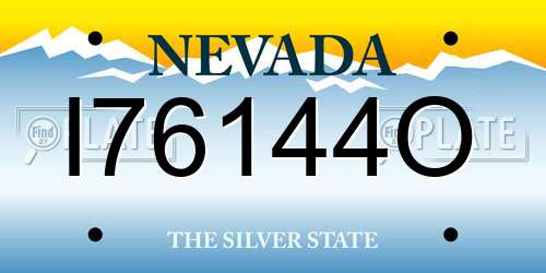 I76144O Nevada License Plate