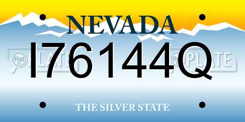 I76144Q Nevada License Plate
