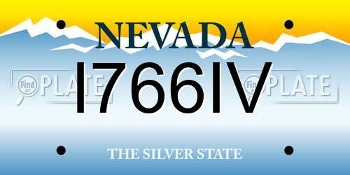 I766IV Nevada License Plate