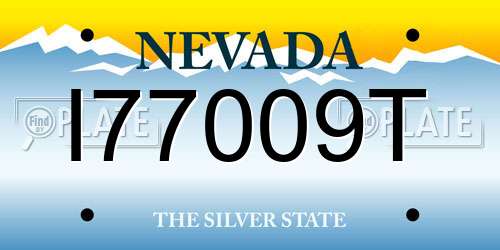 I77009T Nevada License Plate
