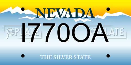 I770OA Nevada License Plate