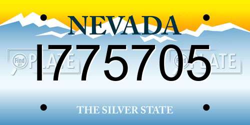 I775705 Nevada License Plate