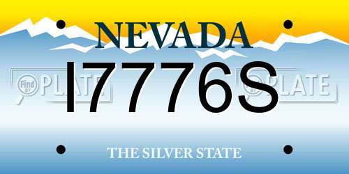 I7776S Nevada License Plate