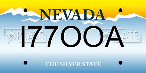 I77OOA Nevada License Plate