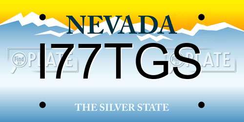 I77TGS Nevada License Plate