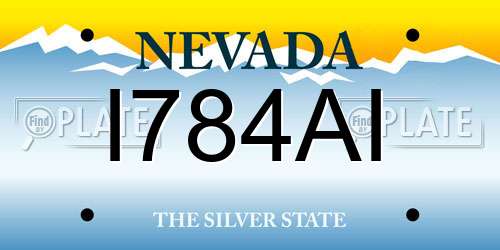 I784AI Nevada License Plate