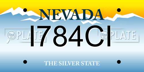 I784CI Nevada License Plate