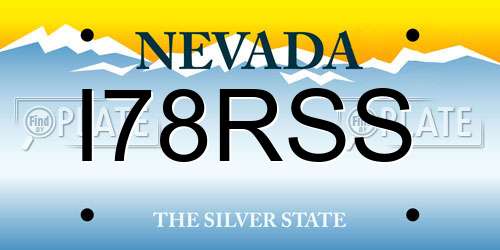 I78RSS Nevada License Plate