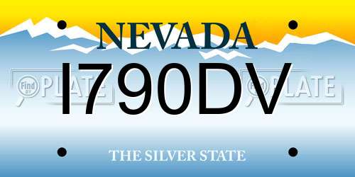 I790DV Nevada License Plate