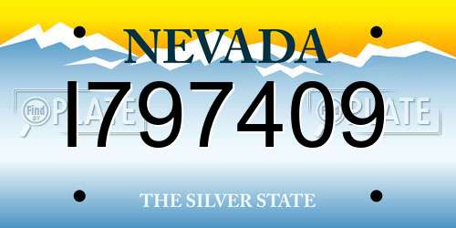 I797409 Nevada License Plate
