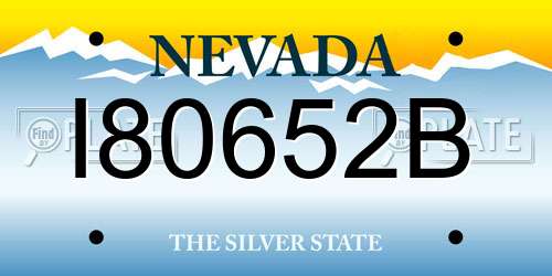 I80652B Nevada License Plate
