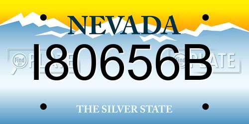 I80656B Nevada License Plate