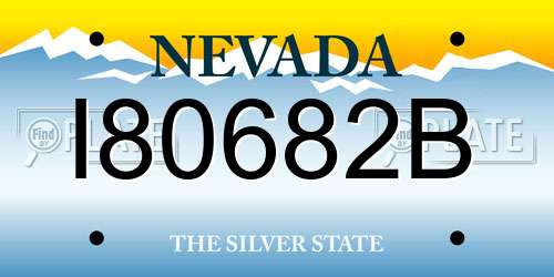 I80682B Nevada License Plate