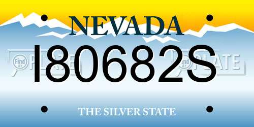 I80682S Nevada License Plate