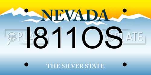 I811OS Nevada License Plate