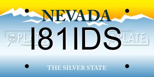 I81IDS Nevada License Plate