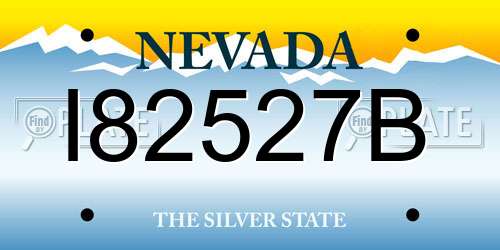 I82527B Nevada License Plate