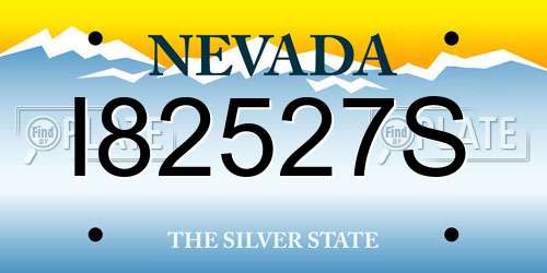 I82527S Nevada License Plate