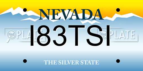 I83TSI Nevada License Plate