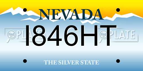 I846HT Nevada License Plate