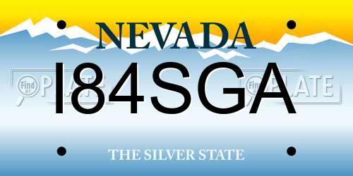 I84SGA Nevada License Plate