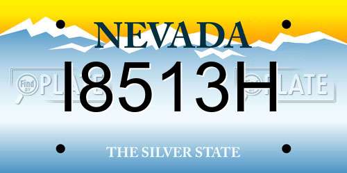 I8513H Nevada License Plate