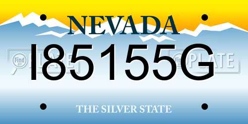 I85155G Nevada License Plate